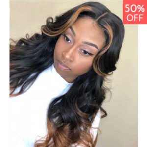 Lace Frontal Ombre Pre-plucked Remy Human Hair Wigs