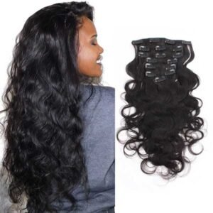 Body Wave Natural Black Clip in Hair Extensions