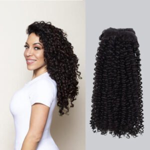 Curly Natural Black Clip in Hair Extensions