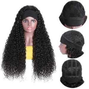 Glueless Headband Wig Virgin Human Hair Curly