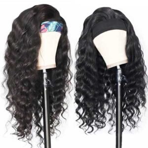 Glueless Headband Wig Virgin Human Hair Loose Wave